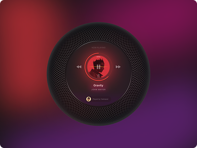 Music on Apple Homepod apple blur circular exploration gradient homepod music ui