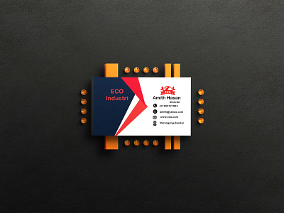 Business card part-1 design graphic design graphics barnding single part business card vector