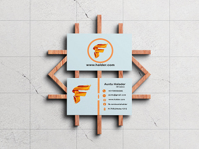 2 part Business card design graphic design graphics barnding single part business card vector