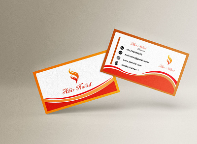 Double part Business card design double part business card graphic design graphics barnding vector