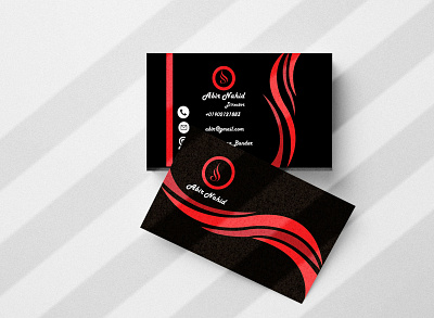 Double part business card design double part business card graphic design graphics barnding vector