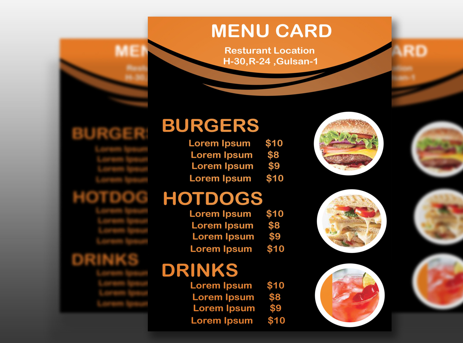 Restaurant Menu Card By Md Jahirul islam On Dribbble