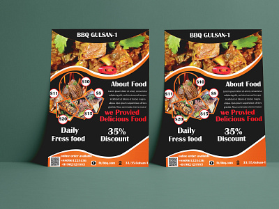Restaurant flyer design by designer- jahir design graphic design graphics barnding illustration restaurant flyer vector