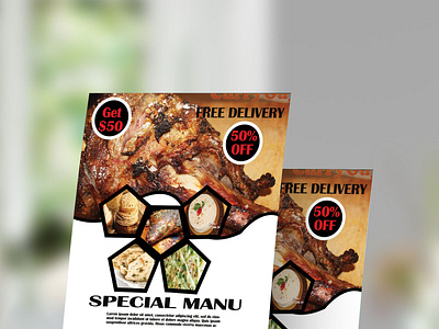 Restaurant flyer design by designer- jahir