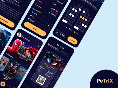 PeTrIX - Cinema booking Apps apps cinema design mobile ui