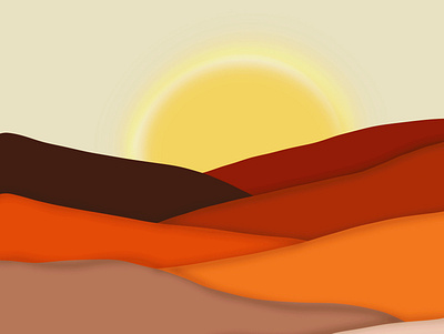 The sunsets of Sahara 🌅 animation app design graphic design illustration procreate vector