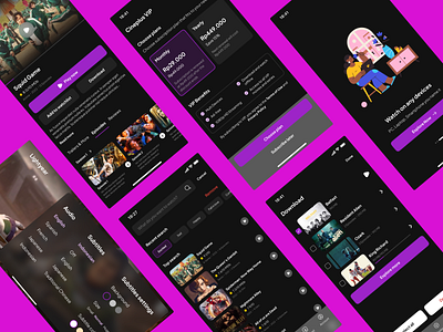 Cineplus - Streaming Application UI Design branding design graphic design illustration ui ux