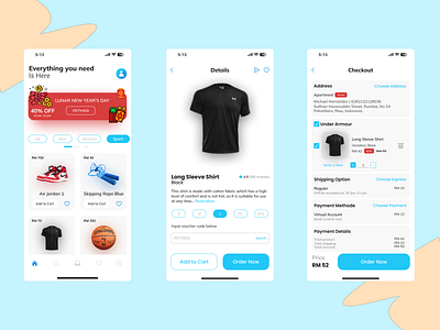 Virtual Mart - Ecommerce Application UI Design