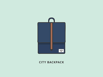 Herschel Backpack backpack city design designer herschel icon illustration logo logos print vancouver vector