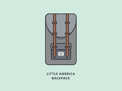 Herschel Little America Backpack backpack city design designer herschel icon illustration logo logos print vancouver vector