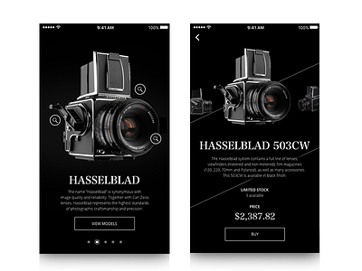 Hasselblad Camera Mobile Screens android app apps checkout design ios mobile screen shopping smartphone vancouver
