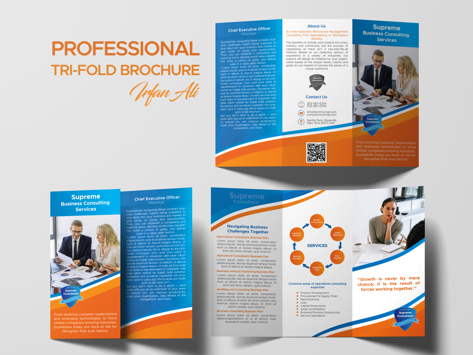 Dribbble - create a single side trifold bifold brochure design and ...