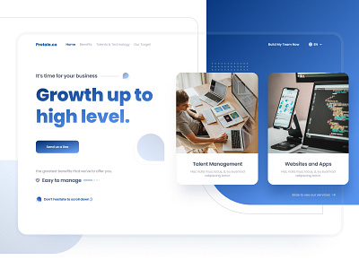 Website Landing Page for Protale