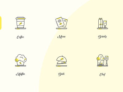 Restocons. app icons icons set illustration illustrations resto ui ux web