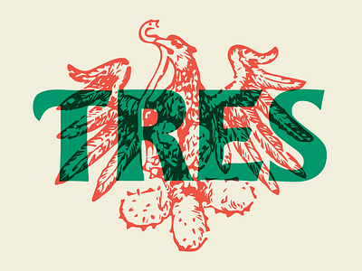 TRES branding eagle identity lettering logo mark mexico snake
