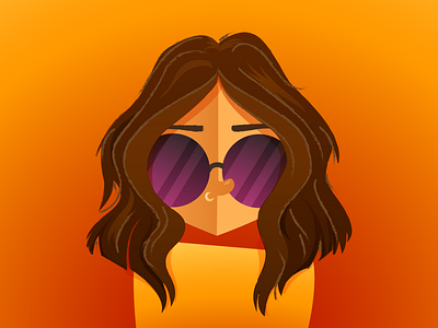 selfie autumn girl boss illustration selfie sunglasses woman