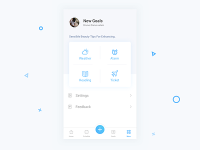 User Center android app calender ios more schedule setting ui user ux viggoz