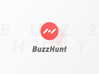 Buzzhunt Logo buzz icon logo red simple sketch
