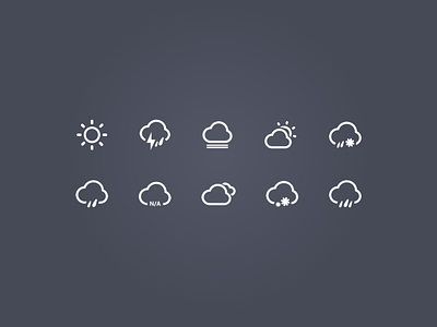 Weather icon cloud direction fog icon kit lightning rain snow sun temperature weather wind
