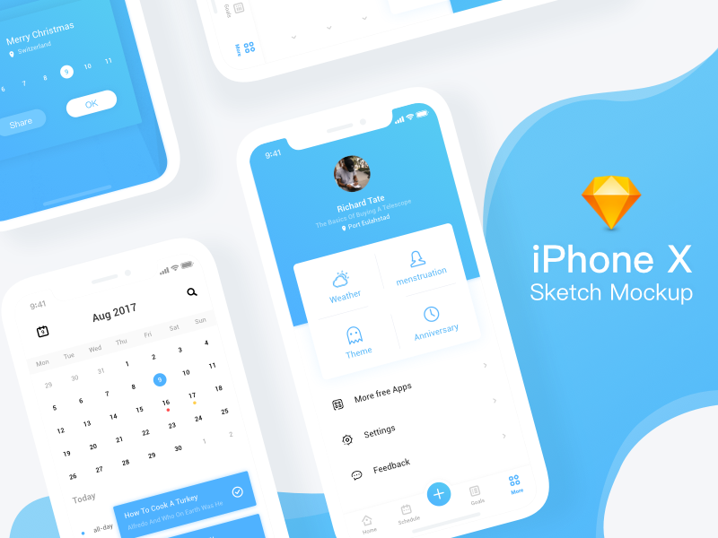 Download iPhone X Sketch mockup by viggoz on Dribbble