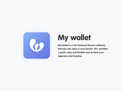 My Wallet blue chart expense income wallet