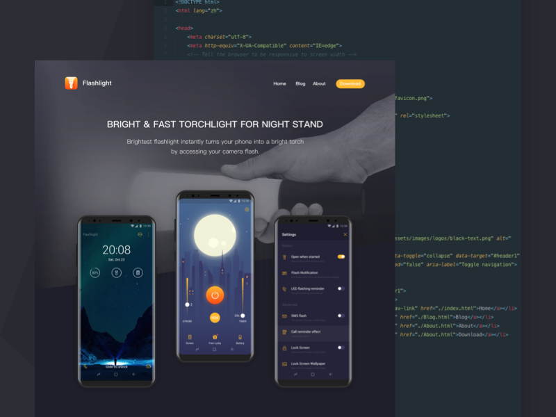 Flashlight website by viggoz on Dribbble