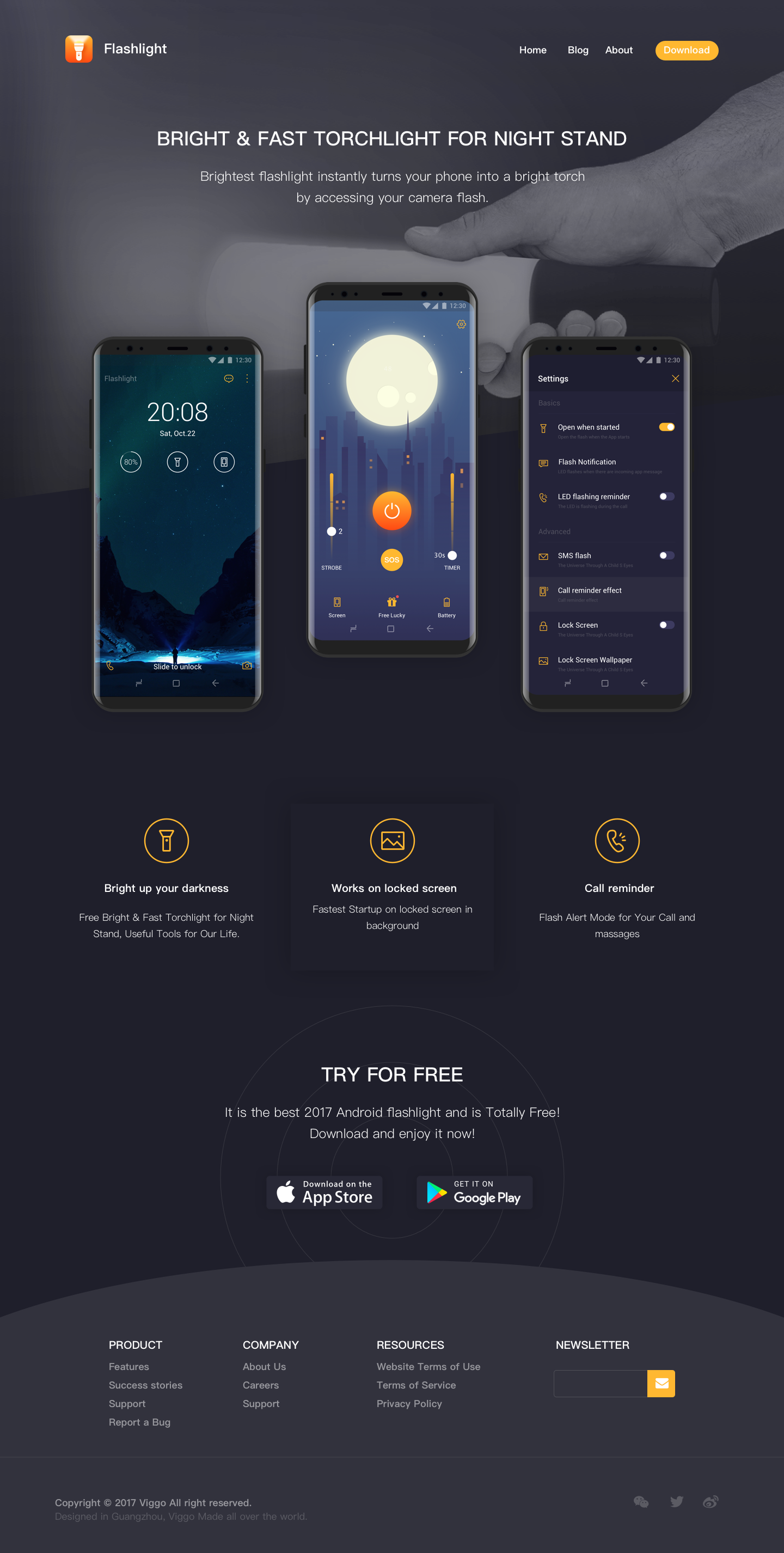 Flashlight website by viggoz on Dribbble