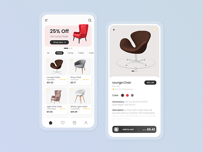 Furniture Selling App Design