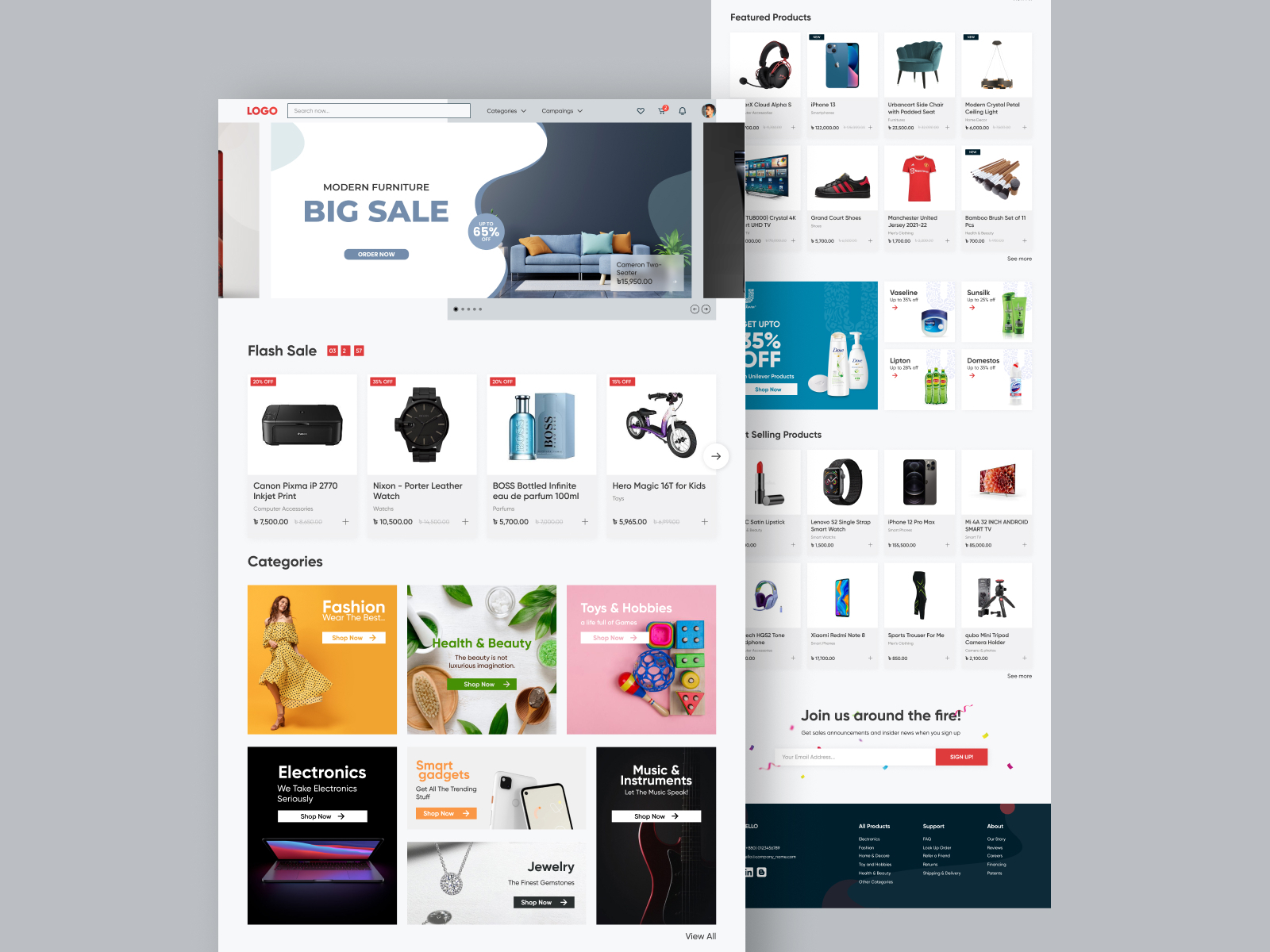 Ecommerce Website Design by Ashiqur Rahman on Dribbble