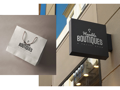 Humble Boutiques: A thrift shop logo design 2021 2021 trends brand identity branding design icon identity illustration logo logo design logodesign logos logotype minimal minimalist logo