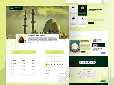 Al-Ikhlas Mosque Web Design design mosque product service ui ux website