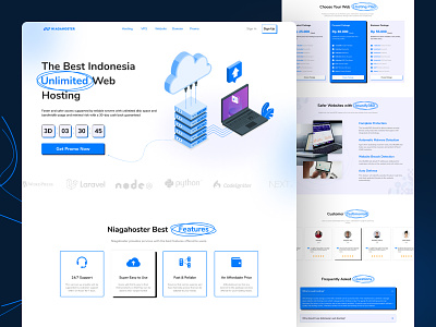 Niagahoster Landing Page Revamp branding niagahoster product redesign ui ux website