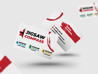 Jigsaw Compass - business card branding business card card design dtp illustration logo print
