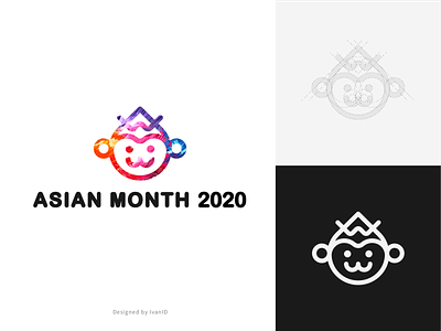 A logo for an anniversary event anniversary icon logo monkey