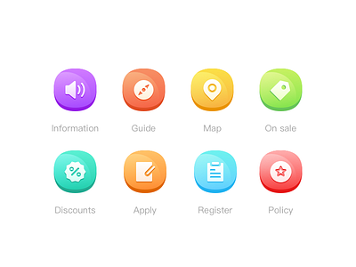 Icon for real estate fair candy colorful icon navigation