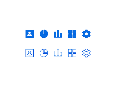 Management Icons data icon management set