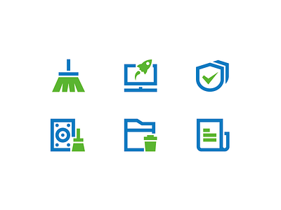 Icons about clean computer