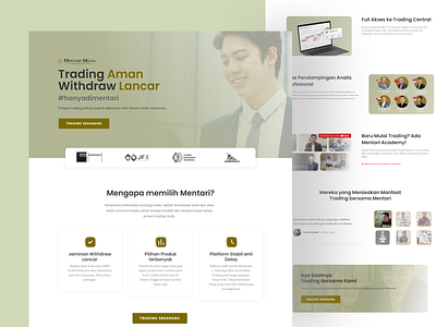 Company Broker Landing Page - Mentari Mulia branding design graphic design illustration ui vector