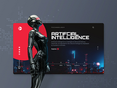 Sci-fi Concept page design app artificialintelligence branding design icon illustration landingpage logo robots scifi typography ui ux vector