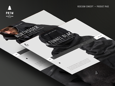 Pinetime™ Product Page Concept clothing concept dark e commerce fashion pinetime ui webdesign