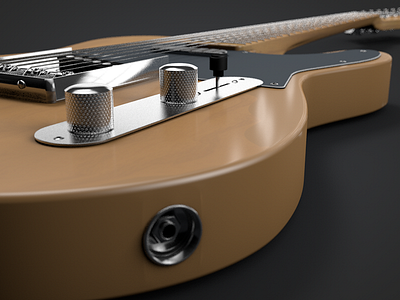 Fender Telecaster Body 3D 3d cinema4d fender guitar instrument music