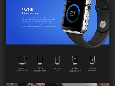 Vessyl pryme concept cup dark icons sketch smart watch