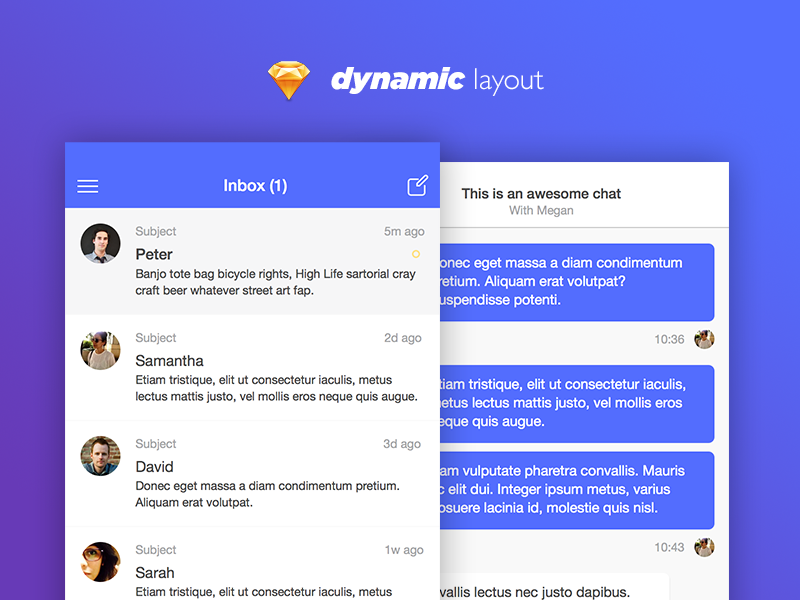 CSS Driven Chat in Sketch chat dynamic layout flex ios sketch
