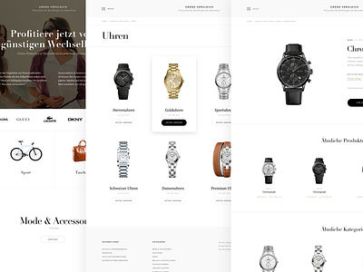 Grenz Vergleich web layouts design ecommerce luxury web