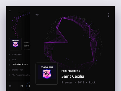 Music Player Album View after effects album dark music player playlist ui