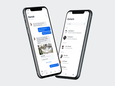 Contact list + chat chat ios iphonex