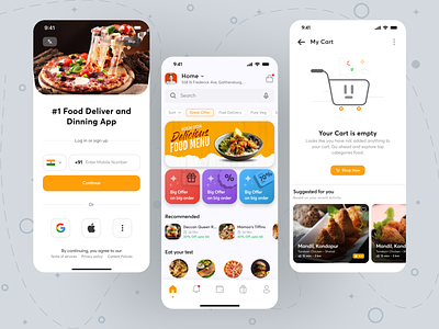 Delivery app for food 2d app app design art branding cart clean creative dailyui delivery design figma flat food inspiration interface order payment ui user