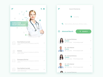 Search Doctor Mobile app design app attractive clean color cool design doctor mobile modern nice professional search