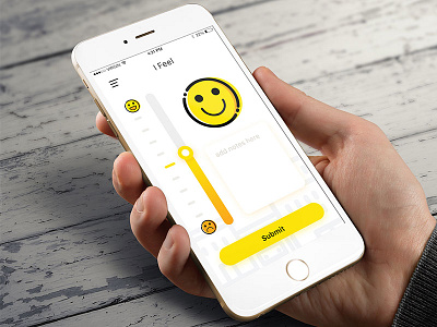 I Feel app cool feedback feel mobile rating review smile user interface yellow