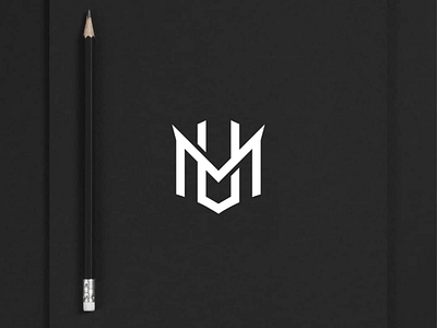 mu monogram logo brand identity icon lettering logo design monogram mu logo symbol typography vector